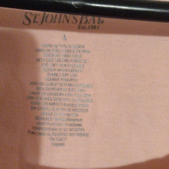 SOLD St John's Bay Large pink swirly casual  shirt - Picture 2 of 4